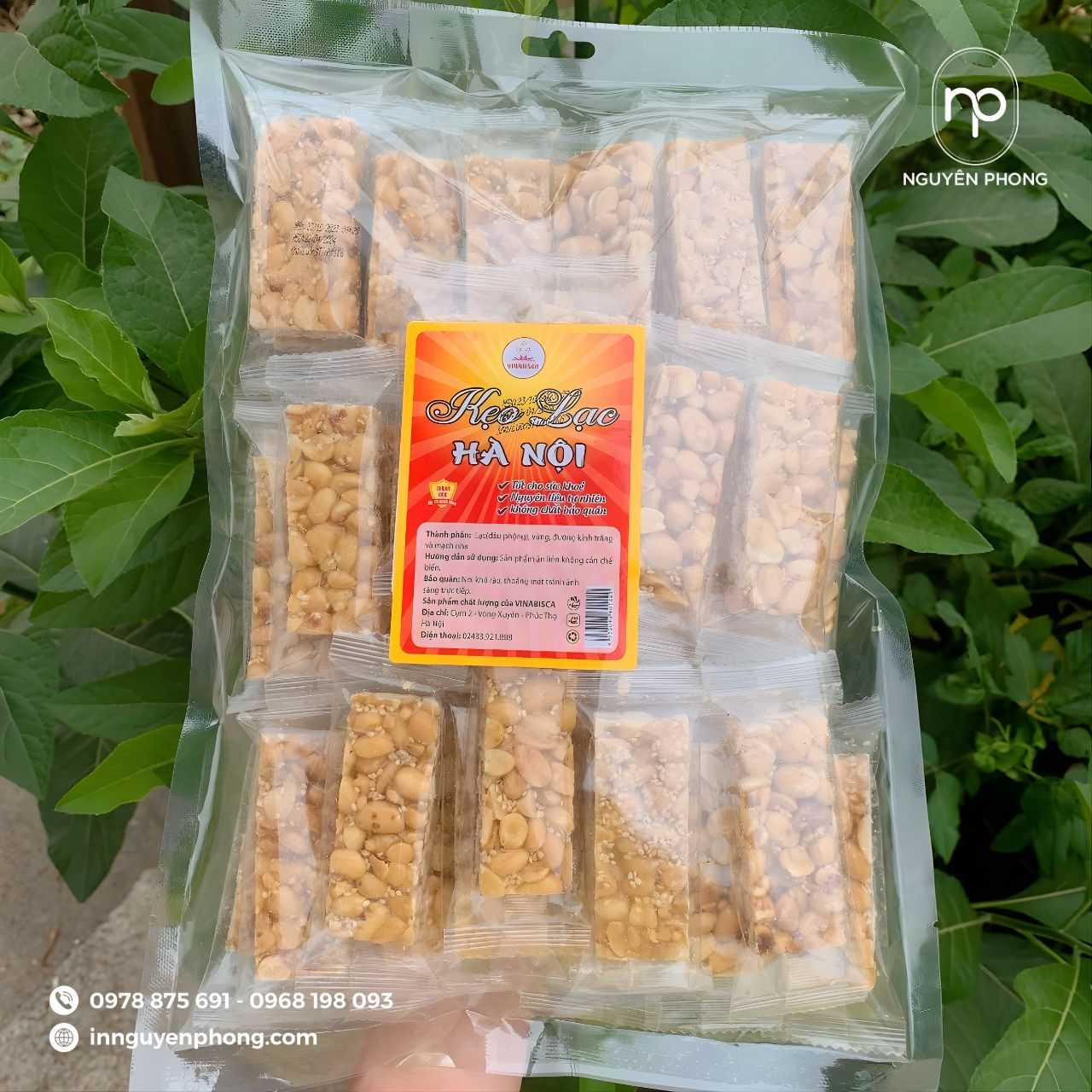 Mẫu tem dán hộp đựng kẹo lạc truyền thống